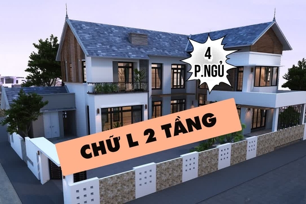 19 Mẫu nhà chữ l 2 tầng 4 phòng ngủ tiện nghi và đẹp nhất