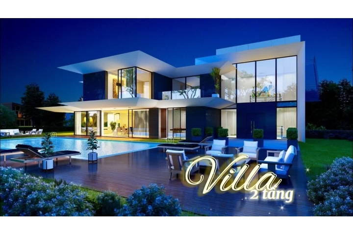 Mẫu villa 2 tầng hiện đại sang trọng dẫn đầu xu hướng 2023