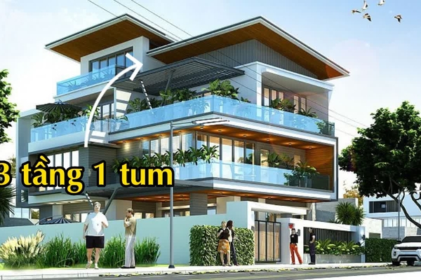 Các mẫu nhà 3 tầng 1 tum hiện đại đẹp được yêu thích nhất