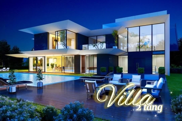 Mẫu villa 2 tầng hiện đại sang trọng dẫn đầu xu hướng 2024