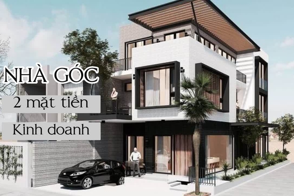 Top 27 Mẫu mẫu nhà góc 2 mặt tiền kinh doanh đẹp nhất hiện nay