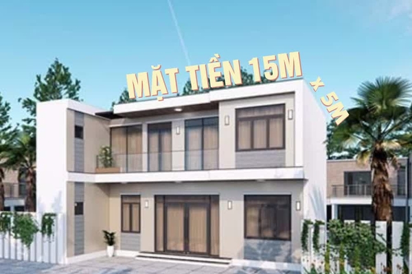 15 Ý tưởng thiết kế nhà mặt tiền 15m sâu 5m siêu đẹp