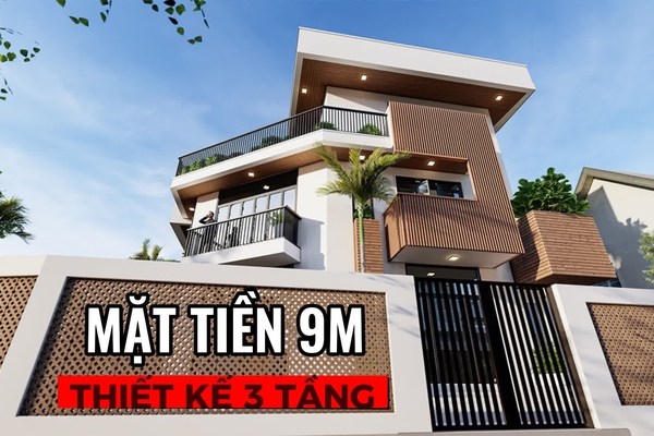 Khám phá 17 mẫu nhà 3 tầng mặt tiền 9m thiết kế ấn tượng nhất