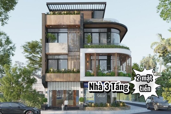 11 Mẫu nhà 3 tầng 2 mặt tiền hiện đại, đẹp lung linh