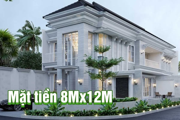 19 Mẫu thiết kế nhà mặt tiền 8m sâu 12m đẹp từng góc nhìn