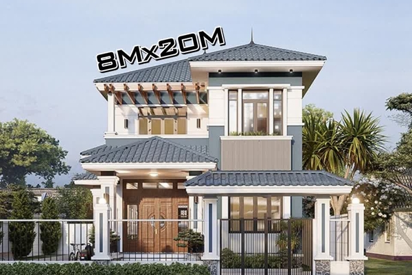 Top 15 mẫu thiết kế nhà ngang 8m dài 20m thịnh hành nhất