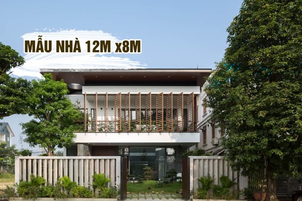 (Hot nhất) 17 kiểu thiết kế mẫu nhà ngang 12m sâu 8m cực đẹp