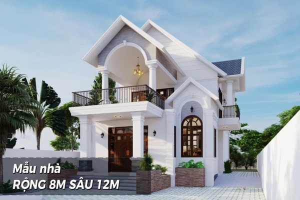 Chiêm ngưỡng 11 mẫu nhà rộng 8m dài 12m trẻ trung năng động