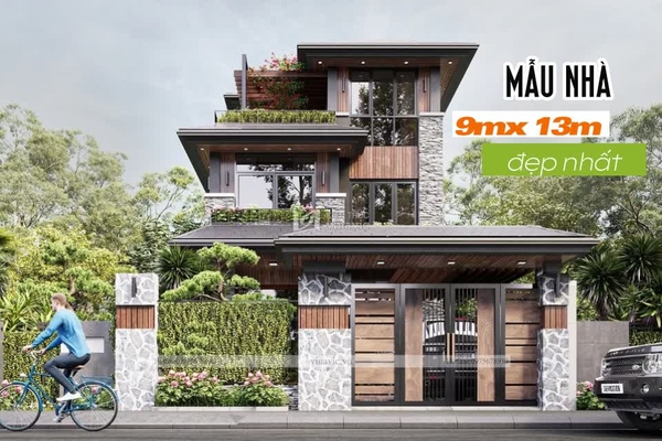 Tổng hợp các mẫu nhà 9x13m đẹp và tiện nghi nhất