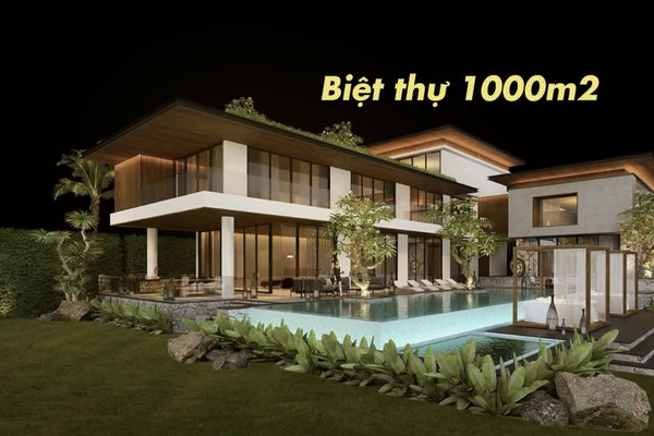 23 Mẫu thiết kế biệt thự 1000m2 sân vườn đẹp, đẳng cấp sang trọng