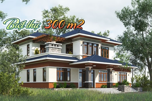 15 Mẫu thiết kế nhà biệt thự 300m2 sân vườn đẹp nhất