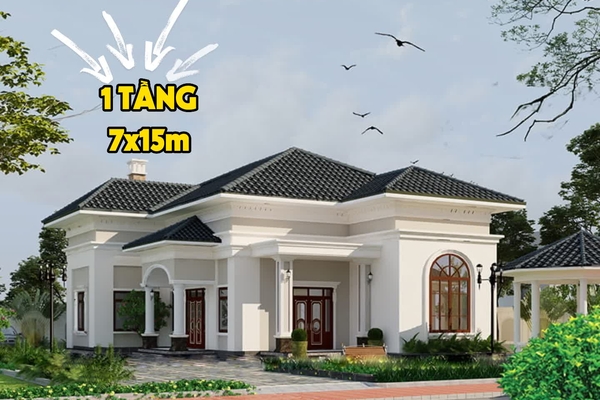 Top 35 mẫu thiết kế nhà rộng 7m dài 15m 1 tầng đẹp nhất