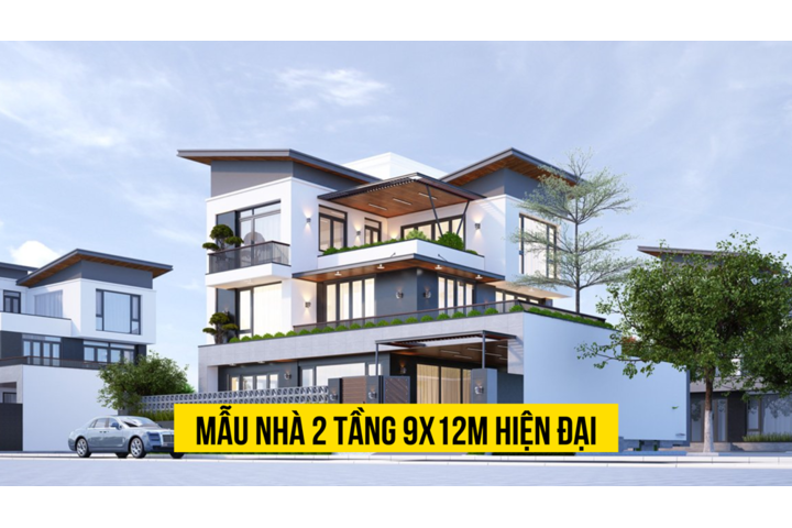 Top 11 mẫu nhà 2 tầng 9x12m hiện đại đẹp đáng để xây năm 2023