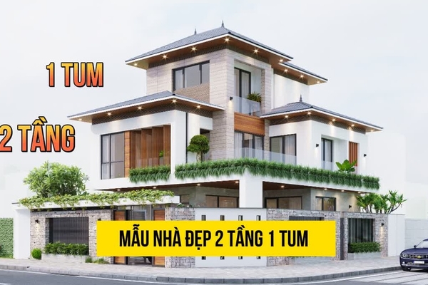 45+ Mẫu nhà 2 tầng 1 tum thiết kế đẹp vạn người mơ ước