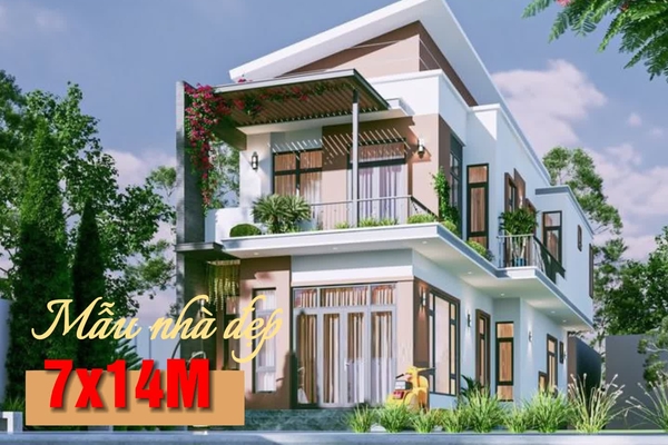 Tổng hợp mẫu thiết kế nhà rộng 7m dài 14m đa công năng nhất
