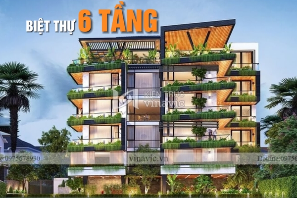 27 Mẫu thiết kế biệt thự 6 tầng đẹp không thể bỏ qua