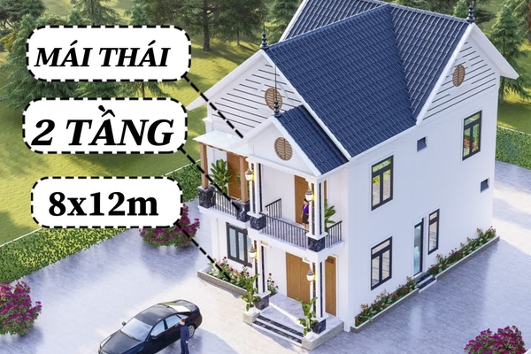 Chọn lọc: 37 mẫu nhà 2 tầng mái thái 8x12m đẹp ấn tượng nhất