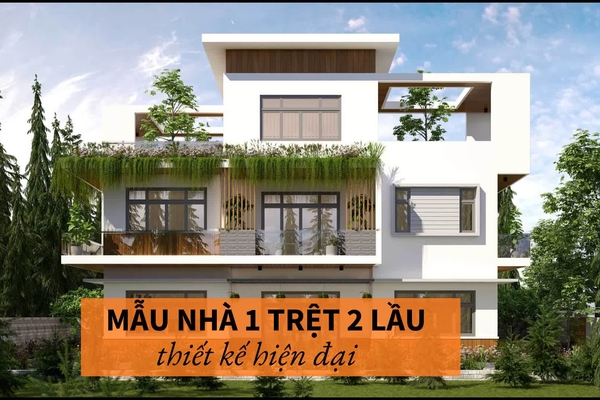 Các mẫu nhà 1 trệt 2 lầu hiện đại thiết kế đẹp và tiện nghi nhất 2024