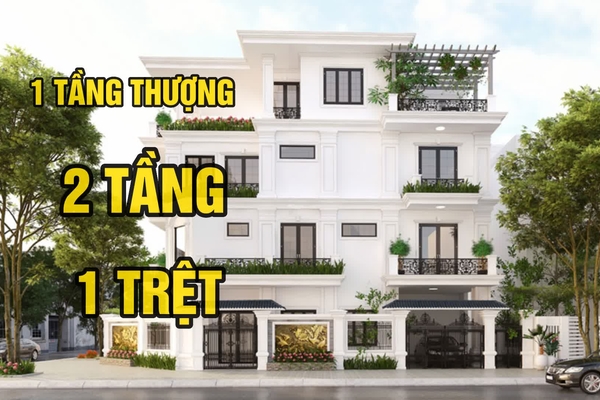 View 31 mẫu nhà 1 trệt 2 lầu 1 sân thượng thiết kế hiện đại nhất