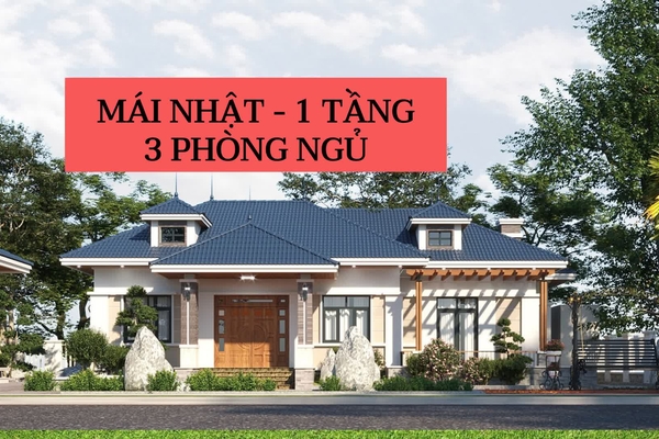 (View) 35 mẫu nhà mái nhật 1 tầng 3 phòng ngủ đẹp nhất