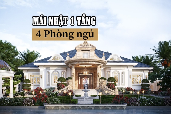 Tổng hợp các mẫu nhà mái nhật 1 tầng 4 phòng ngủ ấn tượng nhất