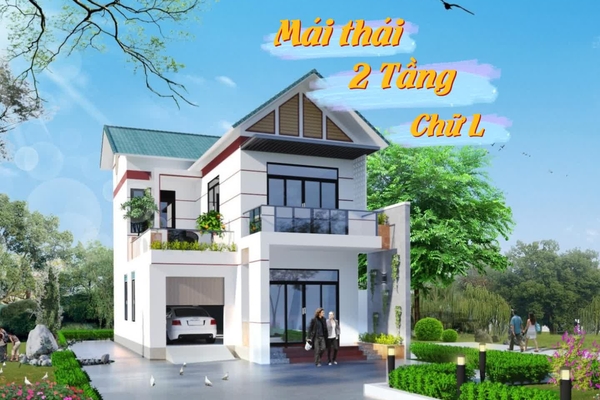 45 Mẫu nhà mái thái 2 tầng chữ L tiện nghi đẹp long lanh