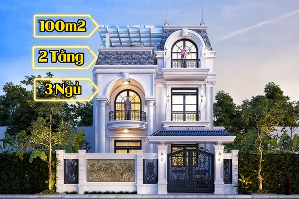 37 Mẫu thiết kế nhà 2 tầng 3 phòng ngủ 100m2 đẹp nhất