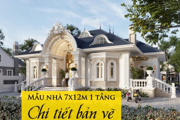 Top 33 mẫu nhà 7x12m 1 tầng đẹp kèm chi tiết bản vẽ thông dụng nhất