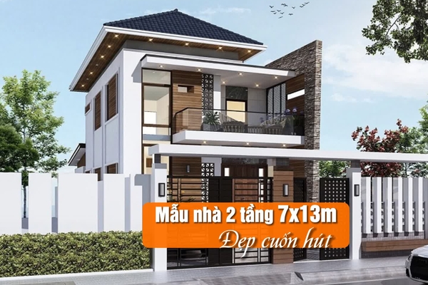 37 Mẫu thiết kế nhà 2 tầng 7x13m đẹp cuốn hút nhìn là muốn ở