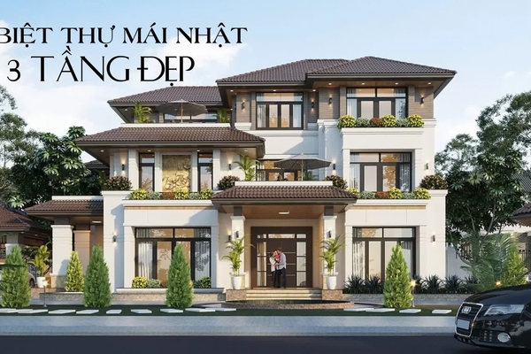 Tổng hợp các mẫu nhà biệt thự mái nhật 3 tầng đáng xây nhất
