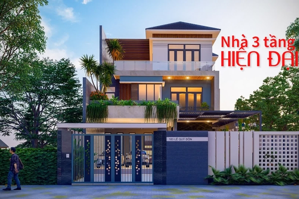 25 Mẫu nhà 3 tầng hiện đại thiết kế đẹp không một góc chết