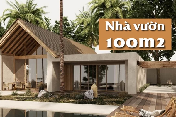 Ấn tượng với thiết kế nhà vườn 100m2 đẹp mãn nhãn