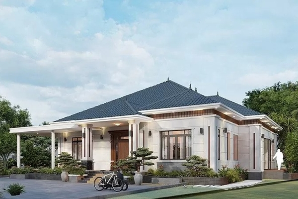 29 Mẫu thiết kế biệt thự nhà vườn 1 tầng mái nhật đẹp, chi phí rẻ