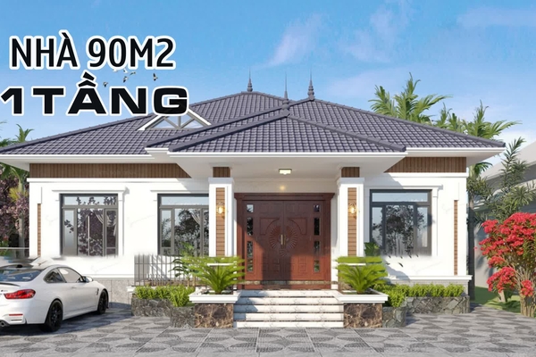 TOP 27+ mẫu thiết kế nhà 90m2 1 tầng đầy đủ tiện nghi đẹp nhất