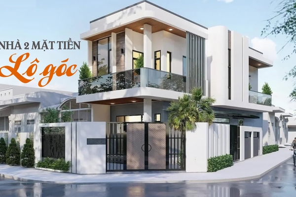 35 Mẫu nhà lô góc 2 mặt tiền đẹp sang trọng nhất