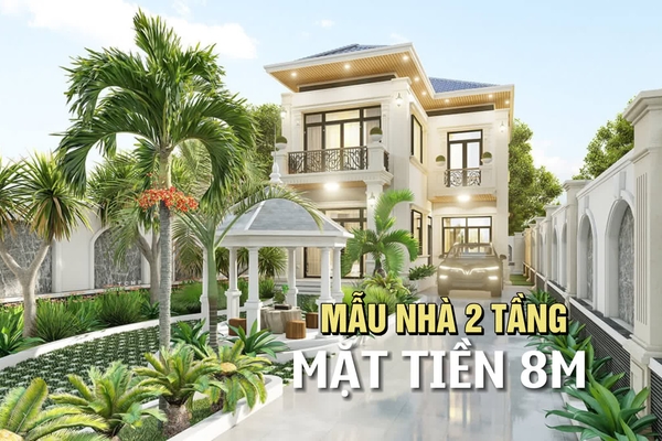 Top 35 mẫu nhà mặt tiền 8m 2 tầng đẹp không tì vết nhất