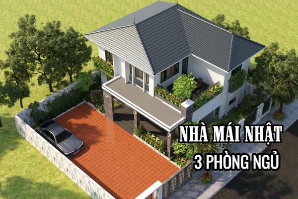Top 27 thiết kế nhà mái nhật 3 phòng ngủ đẹp, chi phí thấp