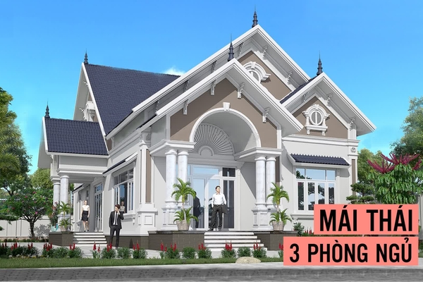 BST 37+ mẫu nhà mái thái 3 phòng ngủ đẹp khó rời mắt