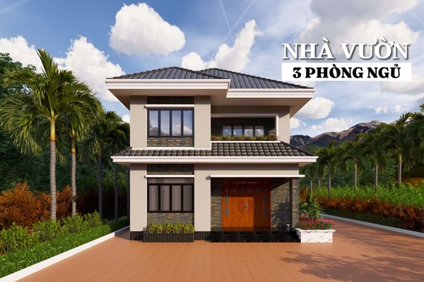 Đã mắt với những mẫu nhà vườn 3 phòng ngủ không kém biệt thự!