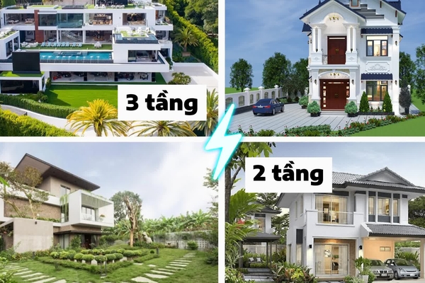 Tư vấn nên xây nhà 2 tầng hay 3 tầng ?
