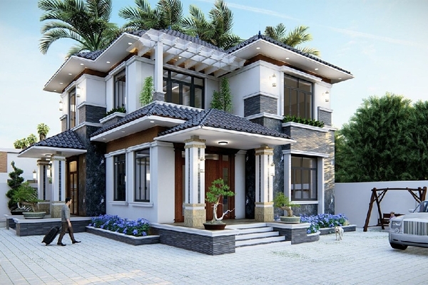 Các mẫu nhà vuông 2 tầng mái nhật thoáng mát với thiết kế tinh tế