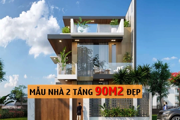 Mẫu nhà 2 tầng 90m2 đẹp với chi phí xây khiến bao người ngỡ ngàng