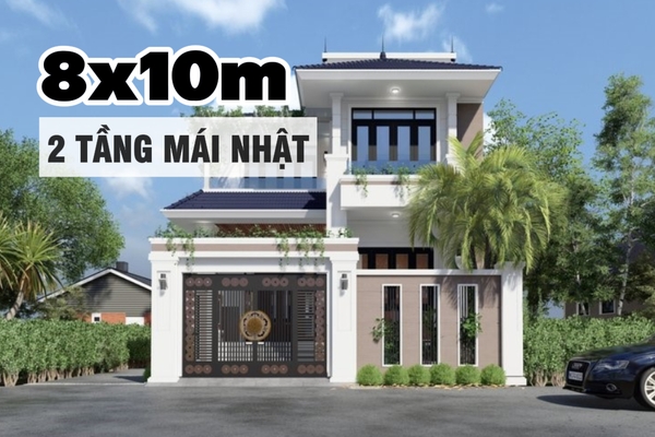 Nhà 2 tầng mái nhật 8x10 mà rộng như biệt thự ai chả mê