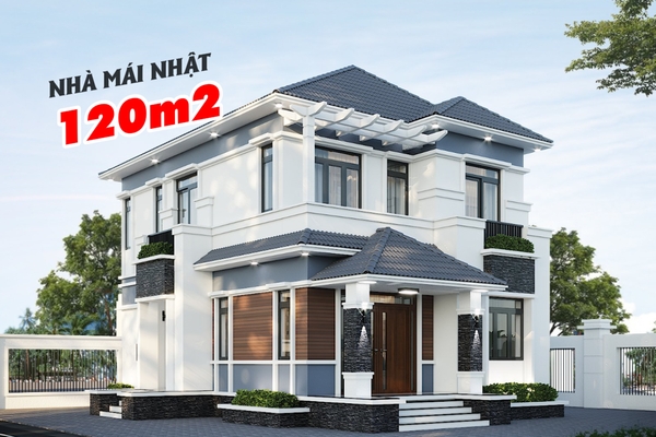 Mẫu nhà mái nhật 120m2 đẹp, tiện nghi ai cũng muốn sở hữu