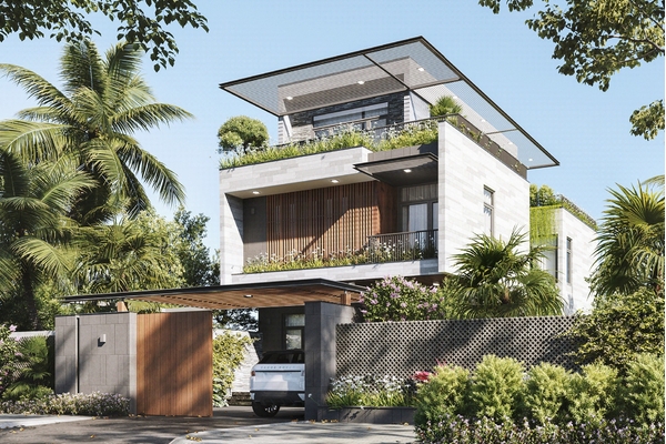 Những mẫu nhà vườn mái bằng đẹp được yêu thích nhất