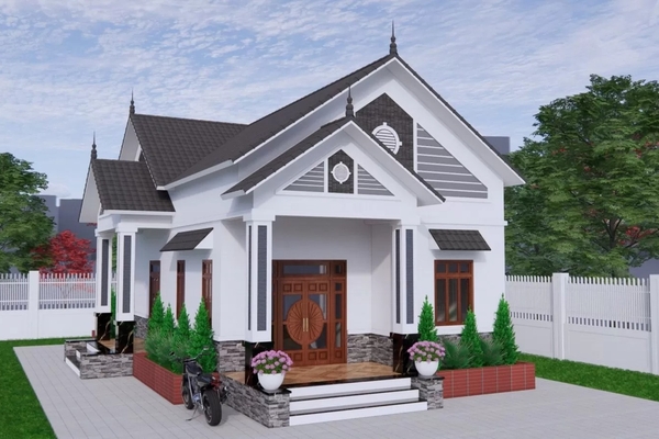 Khám phá các mẫu nhà vuông 1 tầng 100m2 có kiến trúc ấn tượng