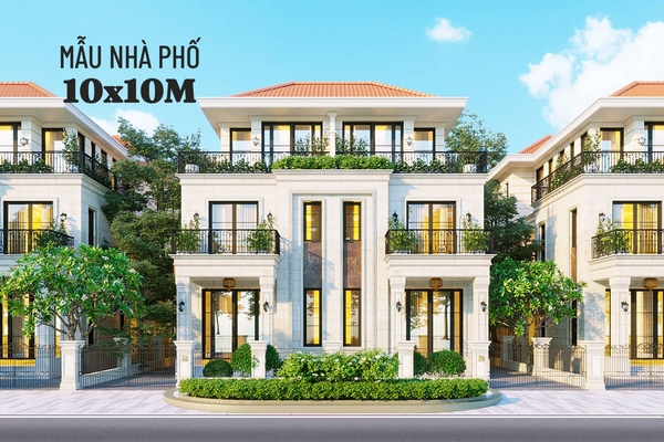 Chiêm ngưỡng 35+ mẫu thiết kế nhà phố 10x10m vuông đẹp nhất