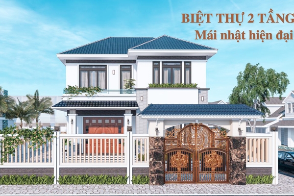 Top 45 mẫu thiết kế biệt thự 2 tầng mái nhật hiện đại đẹp nhất