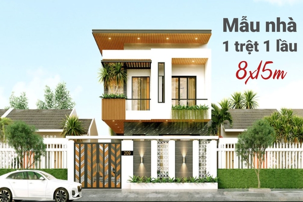 Các phong cách thiết kế nhà 1 trệt 1 lầu 8x15 được yêu thích