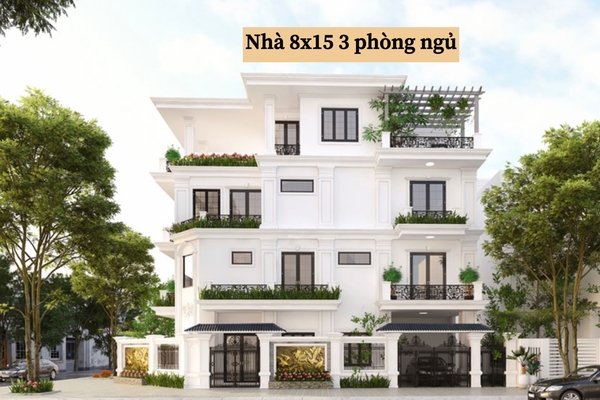55 Thiết kế nhà 8x15 với 3 phòng ngủ đẹp và tiện ích
